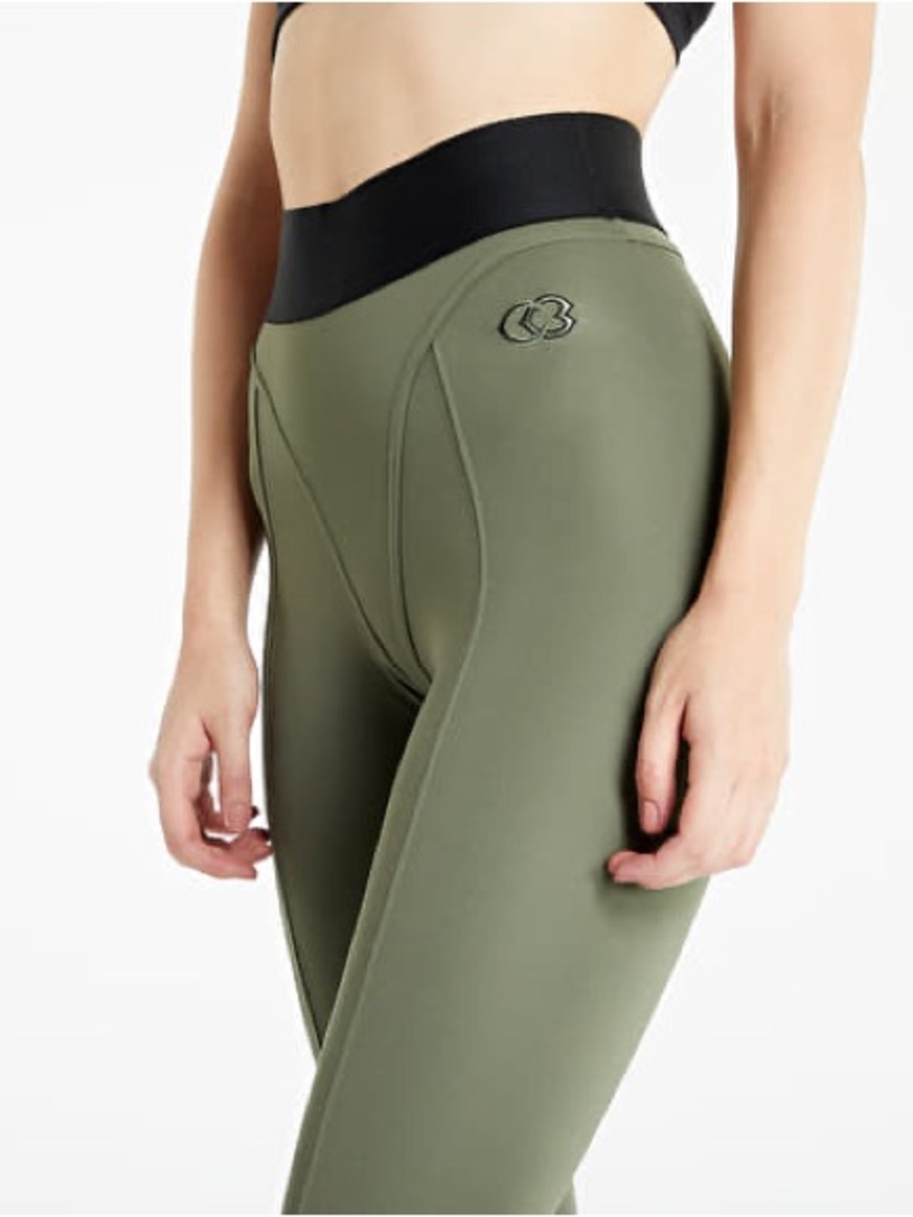 Cardi B Reebok High-Waist Olive Green Performance Leggings